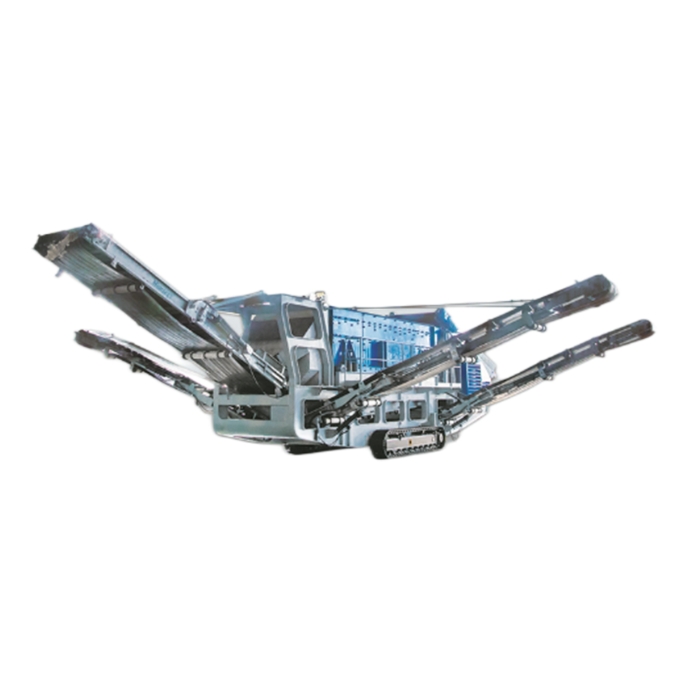 Crawler type mobile horizontal screening machine